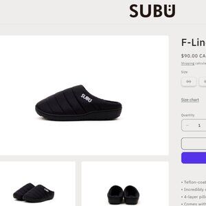 Subu F Line Black Slippers